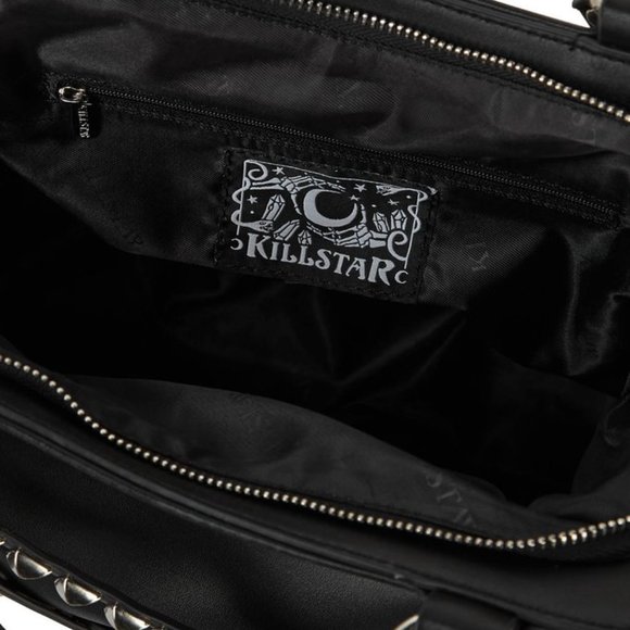 Killstar Punk Rock Gothic Edgy Black Strappy Studded Shoulder Crossbody Bag - Picture 4 of 7